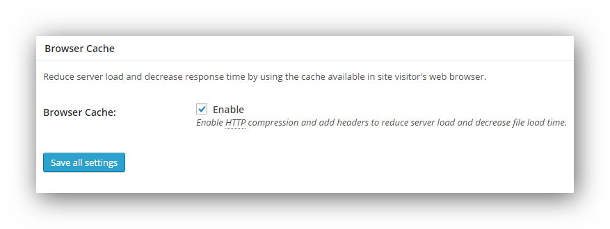 Thiết lập Browser Cache